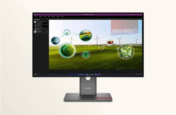 A Lenovo P-series monitor