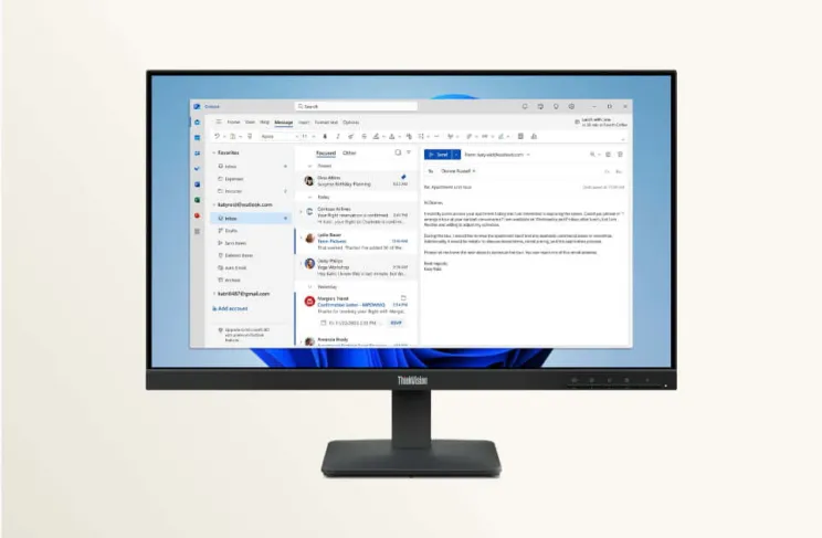A Lenovo S-series monitor